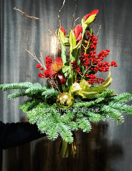 Mazzo di fiori alto con Amarillys