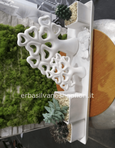 pianta grassa scultura in gesso alberi della vita